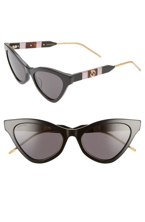 cat-eye glasses gucci|55mm cat eye sunglasses Gucci.